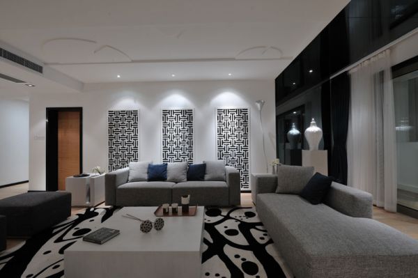 时尚现代中式客厅设计效果图