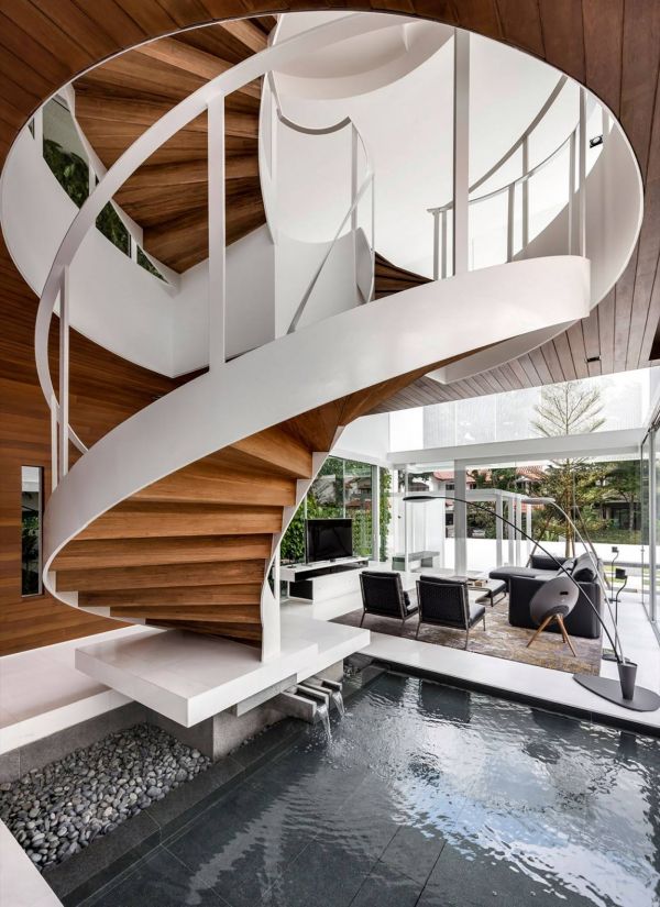 现代感别墅家装楼梯效果图片