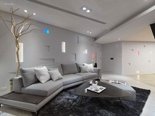 唯美线性打造创意空间，12图舒适客厅显美感