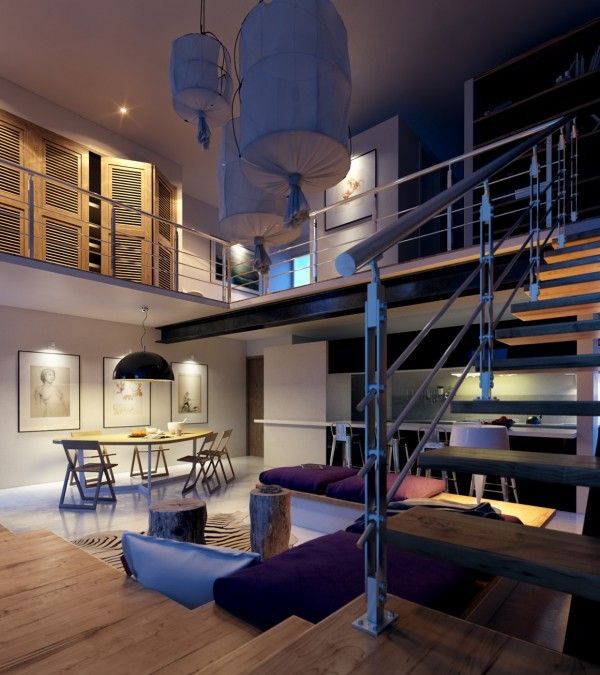 时尚现代风格loft设计效果图