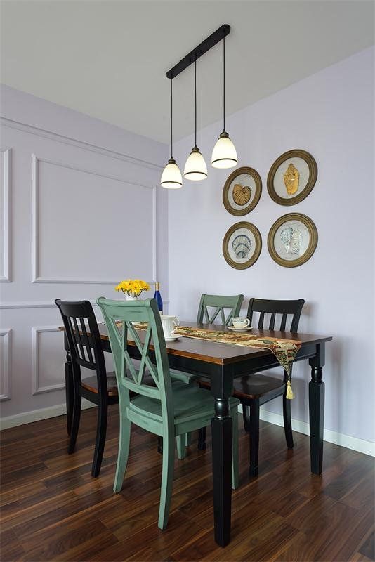 唯美紫色美式餐厅装饰设计