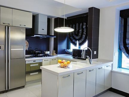 现代厨房装修效果图设计方案_室内装修客厅效果图大全