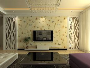 现代简约客厅电视墙效果图设计方案_现代简约客厅电视墙效果图大全