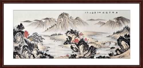 客厅山水画图片大全 买客厅山水画上易从网