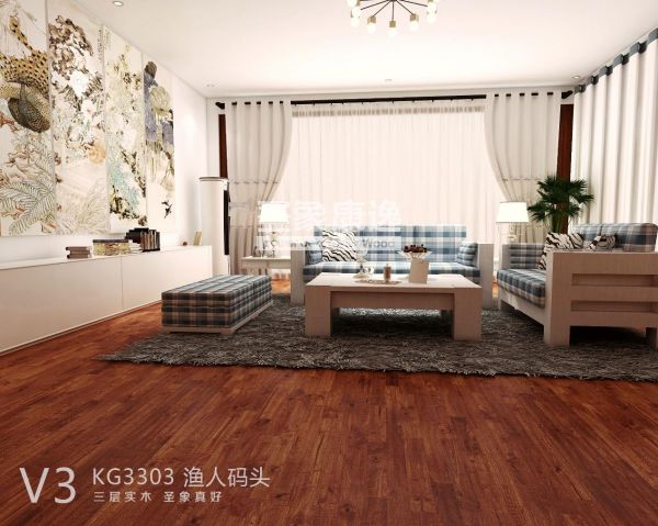 圣象三层三拼实木地板，“有理有面”的客厅首选