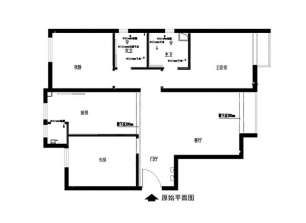 融景城三期110平简欧风格案例赏析户型图