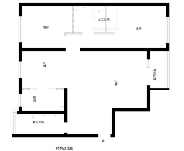 中粮祥云国际生活区110平中式风格效果图设计