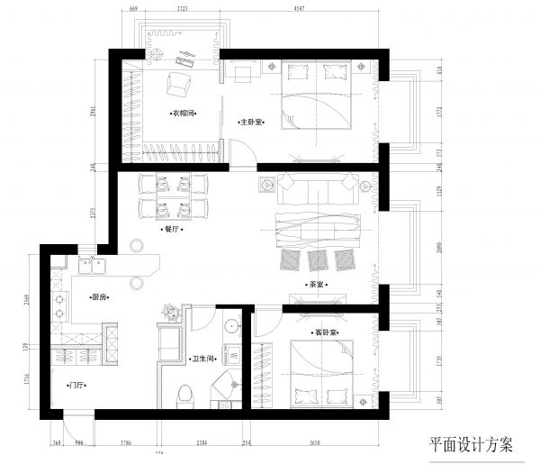 中海城圣朝菲（128平）新中式风格案例赏析