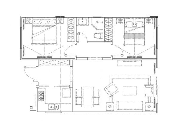 115平米现代风格三居装修案例