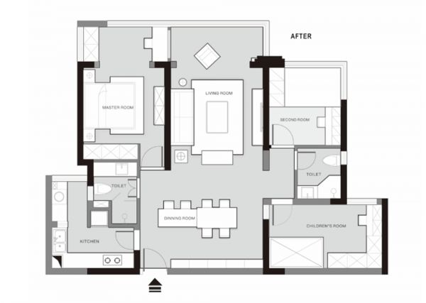 89平米现代风格三居室装修案例