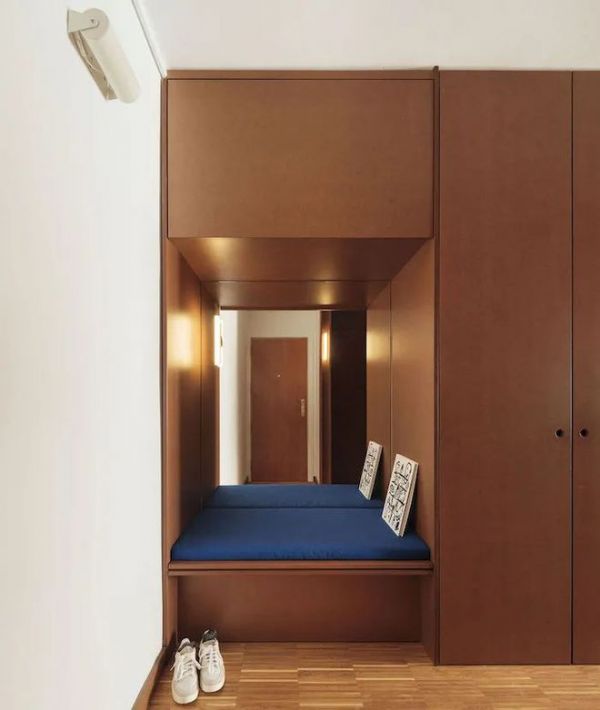 50年代69㎡公寓蜕变橘棕亲子宅 走廊不仅是通道！