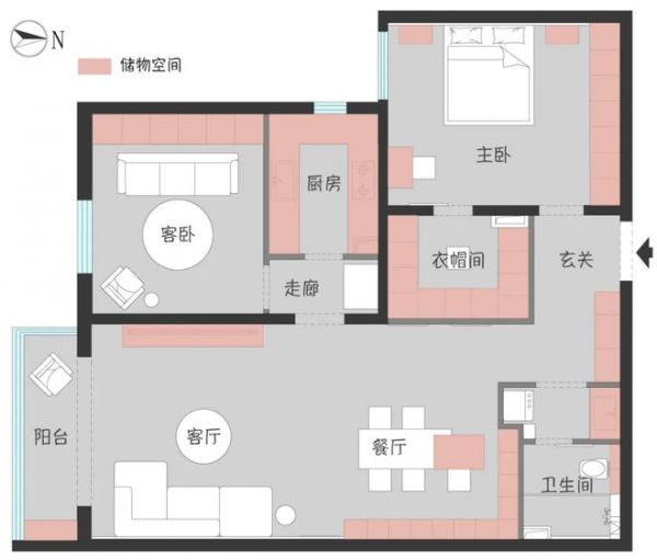 年轻夫妇103㎡极简风的家 超强收纳住十年不过时