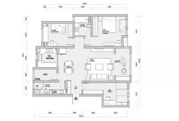 美炸天的107㎡美式三居室