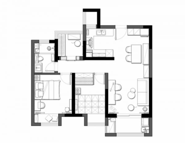 少见的90㎡北欧风，清新自然很有设计感