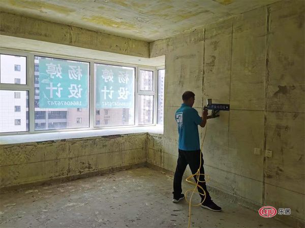 杨婷全案设计 | 施工放线，图纸上墙