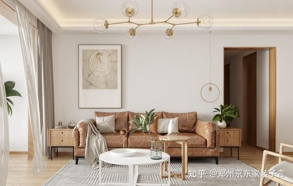 浅色调客厅示例