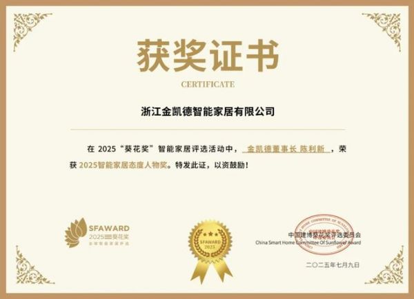 获奖公告：金凯德斩获3项葵花奖